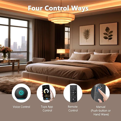VST CCT 12V Alexa Smart Switch with Remote Controller, Gesture Activated, Low Voltage Light Switch Compatible with Google Assistant & Alexa & TUYA, Work with 12V DC Power Supply