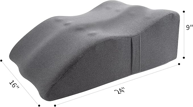 Leg Elevation Pillow with Soft Memory Foam, Wedge Pillow for Reading, Rest, Surgery, Relieves Back, Swelling, Hip, Knee Pain and Improves Blood Circulation