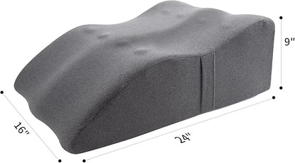 Leg Elevation Pillow with Soft Memory Foam, Wedge Pillow for Reading, Rest, Surgery, Relieves Back, Swelling, Hip, Knee Pain and Improves Blood Circulation