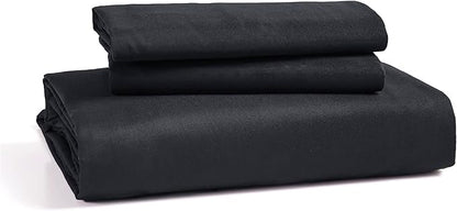 Bedsure Duvet Cover Full Size - Soft Double Brushed Bedding Set for Kids & Adults, Zipper Closure, 3 Pieces, Includes 1 Duvet Cover (80"x90") & 2 Pillow Shams, NO Comforter, Black