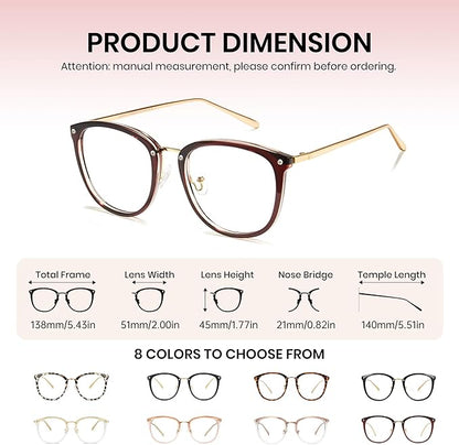Cyxus Blue Light Glasses for Woman, Fashion Computer Glasses on Office Reduce Eye Strain Anti Migraine for Working Reading
