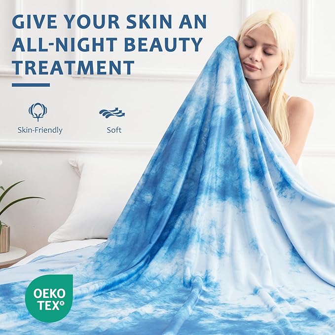 Marchpower Cooling Blanket for Hot Sleepers King Size, Double Sided Arc-Chill Cooling Fabric Q-Max>0.5, Cooling Blanekt for Hot Flashes and Night Sweats, Cool Blanekt Cold Blanket for Summer Blue