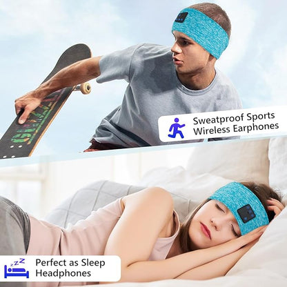 Aurya Sleep Headphones Sports Wireless Bluetooth Headband for Side Sleeper, Bluetooth 5.4, with Ultra-Thin HD Stereo Speaker, Sleeping Headphone for Women Men Running Yoga Workout