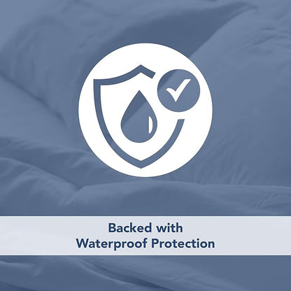 Serta Soft Top Mattress Cover, 76" x 80" Odor-Preventing and Stain-Resistant Waterproof Mattress Protector, 18" Elastic Deep Pocket for Secure Fit, King Mattress Pad, White