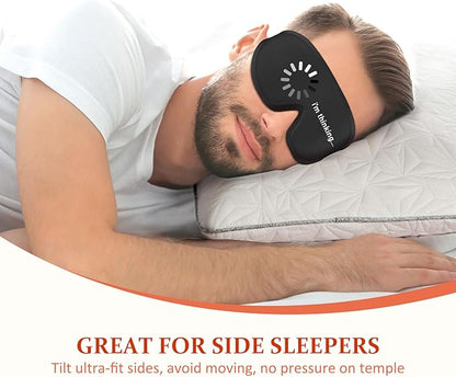 Funny 3D Zero Pressure Sleep Eye Mask for Men Women Side Sleeper, Adjustable Blackout Soft Breathable Eye Masks for Travel Nap Night Sleep, Humorous Gift Stocking Stuffers (I’m Thinking)
