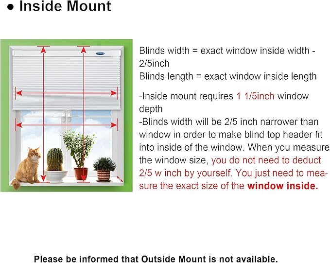 LazBlinds Cordless Cellular Shades, No Tools No Drill Blackout Honeycomb Shades Pleated Blinds for Windows, 28" W x 64" H, Midnight Black