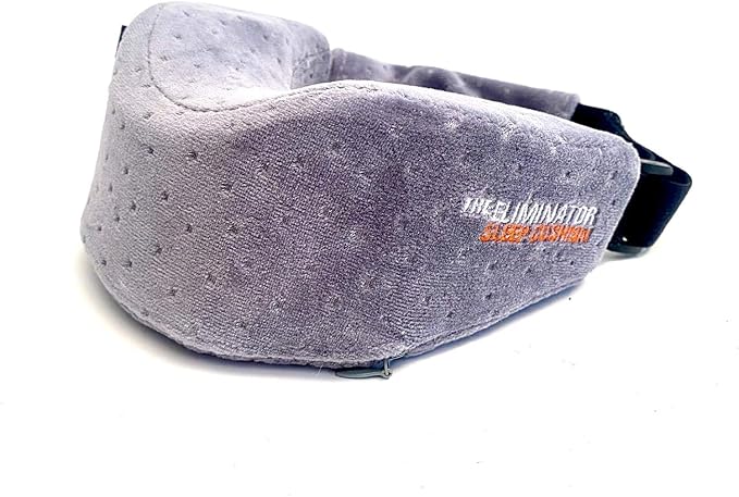 Glide Gear Pillow Neck Chin Support for CPAP Sleep Apnea Stop Snoring Travel Sleep Cushion - Grey