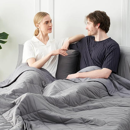Cozy Bliss Cooling Blanket for Hot Sleepers Twin Size, Q-Max 0.45 Cooling Comfort Throw, Cold Blankets for Night Sweats Sleeping, Ultra-Cool Lightweight Breathable Summer Blanket for Bed, Grey