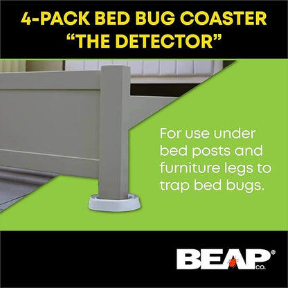 BEAPCO Bed Bug Detector Interceptors, Eco Friendly Bedbug Traps for Bed-Frame Legs |(6.5” × 6 “ x 3”)| Interceptor, and Monitor for Pest Control (Gray), (Pack of 24)