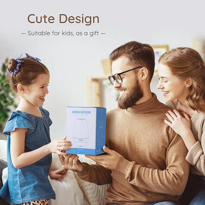 Aromatherapy Essential Oil Diffuser for Room: Air Humidifier Aroma Scent Cool Mist Diffusers Colorful Light Cute Mini Small Waterless Auto Off Ultrasonic for Home Bedroom