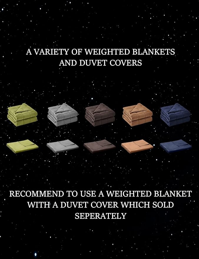 BB BLINBLIN Weighted Blanket Heavy Blanket for Cool & Restful Sleep, Premium Soft Material and Glass Beads (Dark Grey, 80''x87'' 25lbs), Two Persons(110~190lb) Sharing Use on Queen/King Bed…
