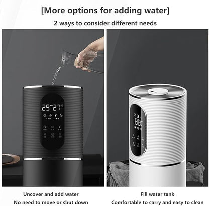 Floor-standing Air Humidifier for Home Living Room and Bedroom with Water Pump Smart WIFI Humidifier Large Capacity Large Mist Volume UV Purification Atomizer (White)