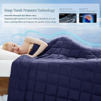 Topcee Weighted Blanket (20lbs 80"x87" King Size) Soft Cooling Heavy Blanket Sleeping, Apply to 190-210 lbs Body, Thick Breathable Blanket with Glass Bead, Easy Care