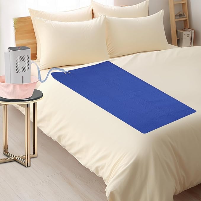Water Cooling Bed Pad, Wind & Time Adjustable Water Cooling Mattress Pad, 63'' x 27.5'' Coolings System with LCD, 50dB Low Noise Water Beds Cooler System, Ideal for Hot Night, Night Sweats
