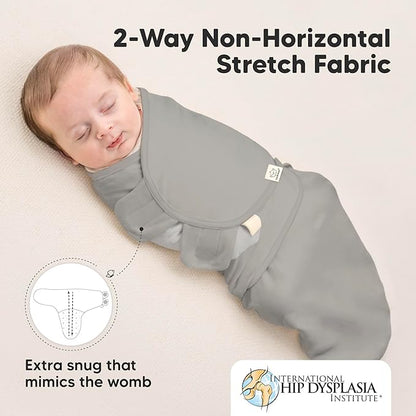 3-Pack Organic Baby Swaddle Sleep Sacks - Swaddles for Newborns, Infant 0-3 Months, Baby Girls, Boys, Soft & Snug Newborn Sleep Sack, Nursery Swaddling Blankets (Ripple, OS)