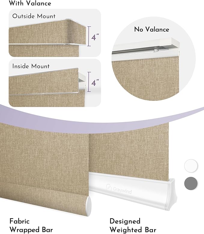 Graywind Rechargeable Smart Sliding Panels Compatible with Alexa Google Motorized Panel Track Blinds Remote Control for Patio Sliding Door Closet Door Width Up to 177" Custom Size (Coffee)