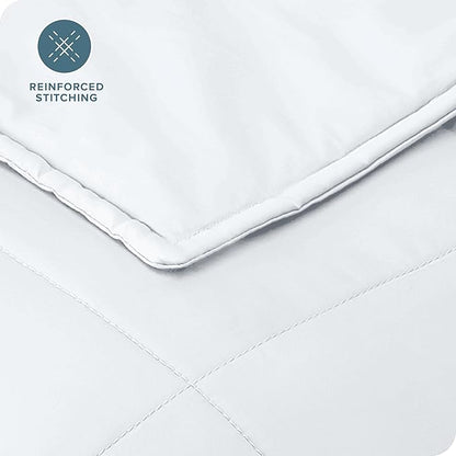 Bare Home Weighted Blanket Queen Size 20lb (60" x 80") for Adults - All-Natural 100% Cotton - Premium Heavy Blanket Nontoxic Glass Beads (White, 60"x80")