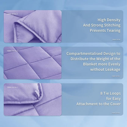 Topcee Weighted Blanket for Adults (20 lbs, 60" x 80") Queen Size Soft Cooling Heavy Blanket Sleeping, Apply to 190-210 lbs Body, Thick Breathable Blanket with Glass Bead, Easy Care