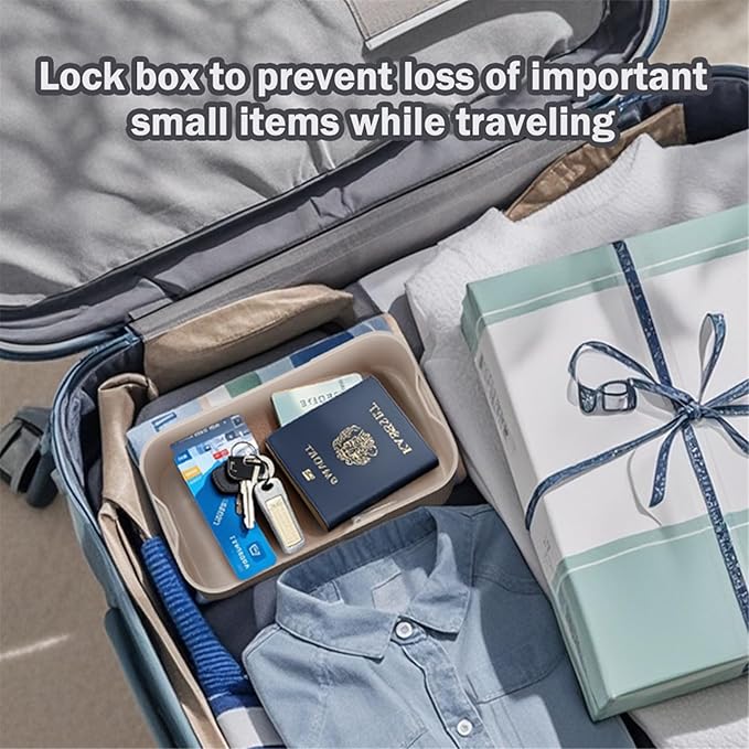 Small Medicine Lock Box with Code for Snacks, Medicine, Mobile Phone Storage, Phone Lock Box Video Games,Social Media,Snacks Cravings,Self-Control Lockable Storage Box, Phone Locker Locking Container