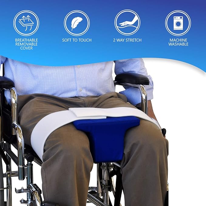 NYOrtho Abduction Wedge Knee Separator for Hip Surgery Recovery – 4" Orthopedic Pillow for Leg Support, Contracture Prevention & Post Surgery Use – Wheelchair or Bed – Wipeable, Fluid-Resistant