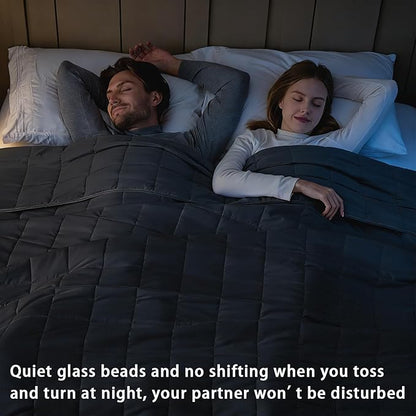 Weighted Blanket for Adults 20lbs, 78"x86", King Size Cooling Heavy Throw Blanket for 130-220lbs, Microfiber Soft Thick Big Blankets Weighted Comforter Breathable Gift for Sleeping, Grey