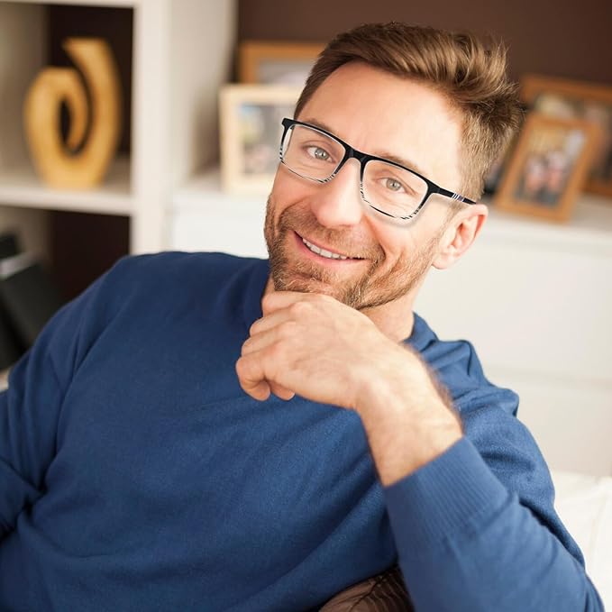 6 Pack Reading Glasses for Men Blue Light Blocking Glasses Lightweight Spring Hinge Computer Readers Men Women