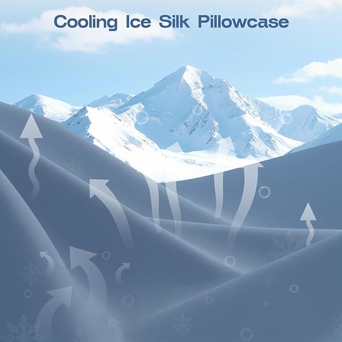 Knee Pillow for Side Sleepers - Cooling Pillows Between Legs for Side Sleeping - Large Memory Foam Knee Pillows for Hip Pain & Spine Alignment (Misty Blue)