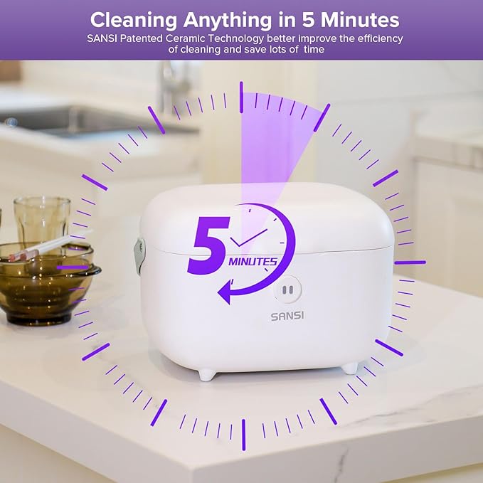 SANSI UV Light Sanitizer Box with 360° UVC Chips, Sanitizes in 5 Minutes 5.1L Large Capacity Sanitizer for Baby & The Whole Family (15W)