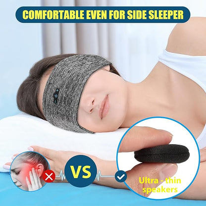 Bluetooth Headband, Bluetooth 5.4 Sleeping Headphones,18 Hours Play Time,HD Stereo, Built-in Microphone, Workout, Running, Sports, Men/Women Gift.(1xBlack,1xGrey)