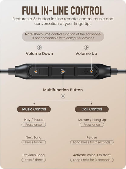 Sleep Earbuds, Hearprotek 2 Pairs Ultra Soft Lightweight Silicone Sleeping Earphone Headphones with Volume Control and mic for Side Sleeper, Snoring, Air Travel, Relaxation (Black)