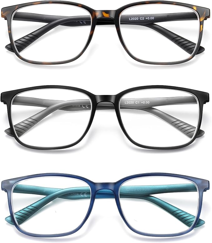 Reading Glasses for Men,Blue Light Blocking Readers for men with Comfort Spring Hinge