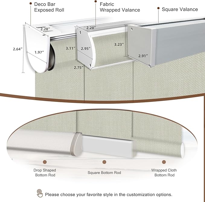 Motorized Blinds Roller Shade with Remote: 100% Blackout, Electric Blinds Compatible with Alexa/Google Home/Apple Homekit, Cream