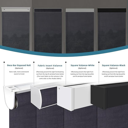 Motorized Blinds with Remote,60% Blackout Light Filtering Shades Compatible with Alexa Google Homekit,Automatic Blinds,Custom Size,Dark Shadow