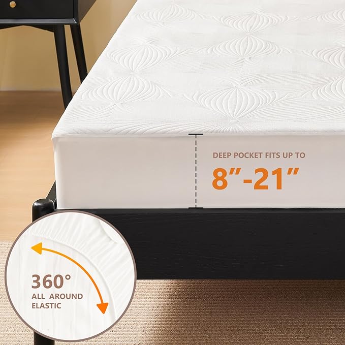 Homemate Heated Mattress Pad King Size - 3D Knitted Jacquard Electric Mattress Pad King Bed Warmer with Dual Controller, 10 Heated Setting - Auto Off 8 Hours, Fit Up to 30 Inch, 80"x78"