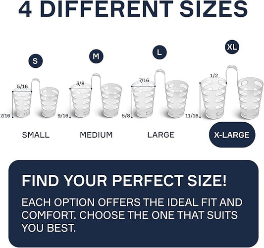 Nasal Dilators for Sleeping - 4 of X-Large ONLY (XL) Soft Silicone Nasal Cones - Nostril Opener - Nasal Expander for Breathing - Nose Vents - Anti Snoring Devices