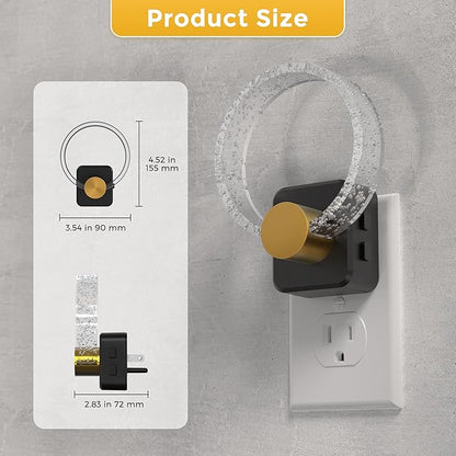 L LOHAS LED Night Lights Plug into Wall, Changing RGB Night Light with Dusk to Dawn Sensor, 180° Rotatable Bubble Nightlight Plug in Wall for Halloween, Christmas, Holiday, Hallway