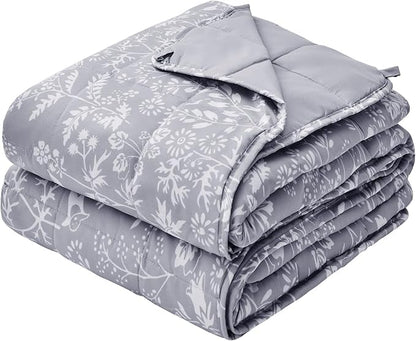 25 lbs Weighted Blanket Queen Size for Adults (60”x 80”, Pearl Grey) Cooling Heavy Blanket for Sleeping Perfect for 240-260 lbs, Winter Thick Breathable Blanket with Premium Glass Bead