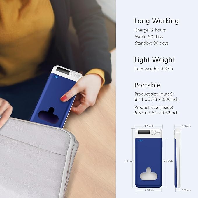 ySky Cell Phone Lock Box with Timer,Portable Timed Phone Lock Box for iPhone and Android Phones, Self-Control Timer Phone Locker Jail to Help Kids,Students Focus Back