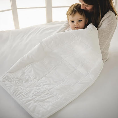 Cooling Comforter, Fill 100% Viscose from Bamboo, Cover 60% Viscose from Bamboo 40% Cotton, Lightweight Duvet Insert, Breathable Summer Quilt, 40x60 inches, for Cot, Crib, Travel, Single, or Throw
