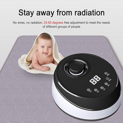 Smart Water Heating Blanket,Water Circulation Electric Blanket with Remote Control,radiation-free,2-12h Scheduled Shutdown,20-65 ℃ Temperature Regulating,Silent,gift for Family(Size:150*180cm)
