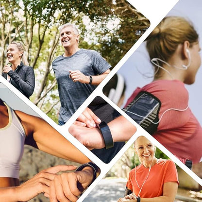 ZURURU Fitness Tracker with Blood Pressure Heart Rate Sleep Health Monitor for Men and Women, Upgraded Waterproof Activity Tracker Watch, Step Calorie Counter Pedometer Black