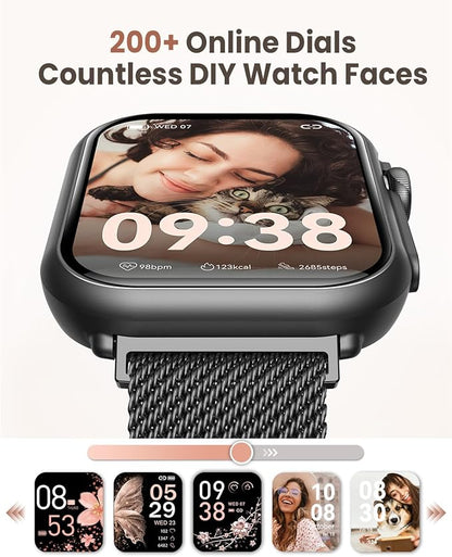 Smart Watches for Women Men, 1.83" HD Smart Watch for Android iPhone with Calls/Messages/Notifications, Sleep/Heart Rate/SpO2/Blood Pressure Monitor, 110+ Sports Modes Fitness Watch, 1000mAh Battery