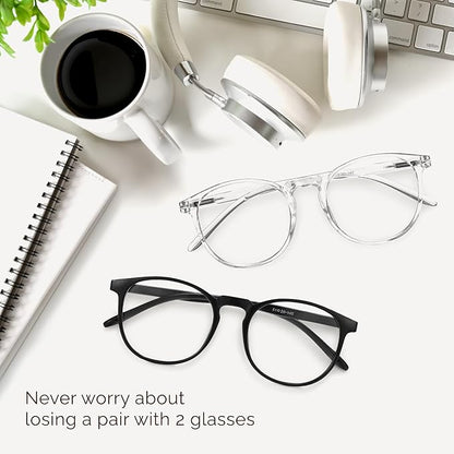 IBOANN Blue Light Glasses for Woman/Men, Fashion Blue Light Glasses Men, Fake Glasses Help Reduce Screen Fatigue