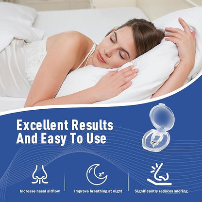 Anti Snoring Devices, Snore Stopper with Adjustable Magnet, Nasal Dilators Silicone Nose Clip Stop Snoring, Effective to Relieve Snoring, Snoring Solution for Comfortable and Quieter Sleep, M