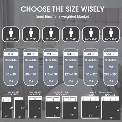 Purple Weighted Blanket for Adults 12lbs, 48"x72", Twin Full Size Cooling Heavy Throw Blanket for 110-130lbs, Microfiber Soft Thick Big Blankets Weighted Comforter Gift for Sleeping