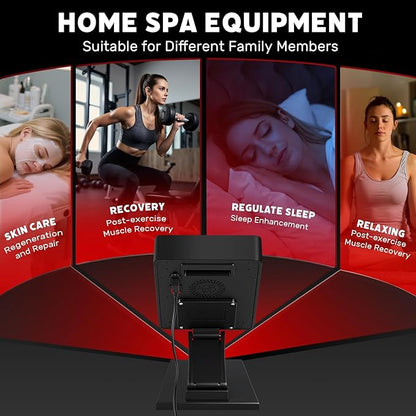 3 Modes Red Light Therapy Panel for Body & Face, 70 RED+NIR LEDs, Multifunctional Panel with Mode Timer Brightness and Frequency Adjustment, Infrared Light Therapy for Skin Care, Recovery, Sleep