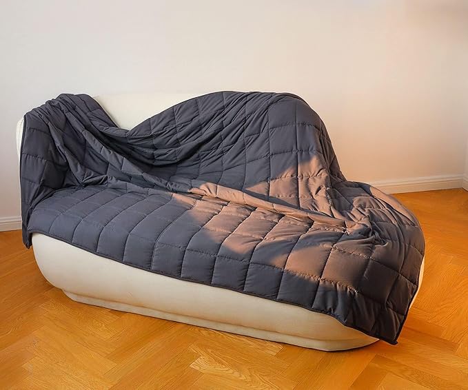 Weighted Blanket 15lbs 48"x72" Full Size for Adults, Heavy Blanket with Premium Glass Beads, Soft Microfiber Material & Breathable for All-Season Comfort (48"x72"15lbs)