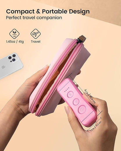 Glocusent USB Rechargeable Book Light, Portable Clip-on LED Reading Light, Reading Lights for Books in Bed with 3 Amber Colors & 5 Brightness Dimmable, Compact & Long Lasting, Perfect for Book Lovers