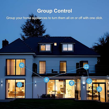 Smart Plug, WiFi Plugs Work with Alexa & Google Assistant, Smart Outlet with Timer & Group Controller, WiFi Outlet for Home, No Hub Required, ETL & FCC Certified, 2.4GHz WiFi, 10A, 2 Pack