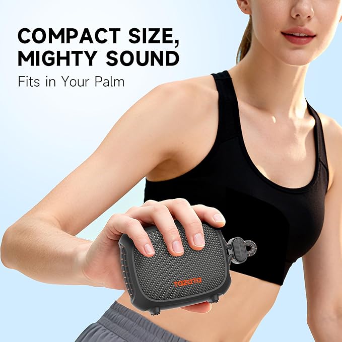 Bike Speakers,IPX7 Waterproof Portable Speaker Bluetooth Wireless with 11H Playtime,TWS Pairing,Built-in Strap for Ebike,Fishing,Shower,Camping,Travel Gift